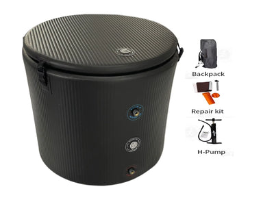 Cold Plunge Tub Designed for Athletic Recovery, 90cm Fiberglass Construction, 480L Capacity, Inflatable Ice Pod