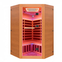Infrared Sauna Built for Home Wellness, 2180W 9-Panel Heating, Hemlock Wood Construction, 2-3 Person Capacity
