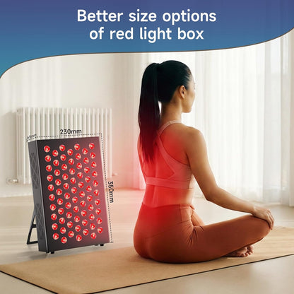Red Light Therapy Box, 5In1 LED with 630-660-810-830-850, Metal Case, 3 Modes Red Light Panel with Soft Belt, 6 Timing Set - 9 Pulse Modes - 4-Level - Red Light Therapy Panel for Body