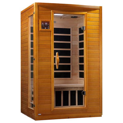 Infrared Sauna Built for Home Wellness, Canadian Hemlock Wood, Low EMF Carbon Panels, Bluetooth Audio