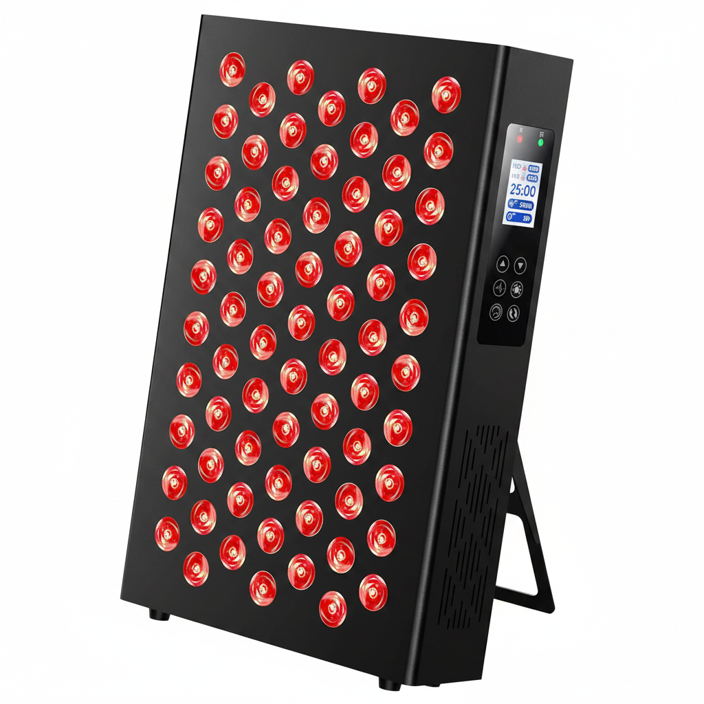 Red Light Therapy Box, 5In1 LED with 630-660-810-830-850, Metal Case, 3 Modes Red Light Panel with Soft Belt, 6 Timing Set - 9 Pulse Modes - 4-Level - Red Light Therapy Panel for Body